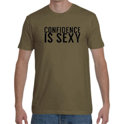ARMY GREEN "CONFIDENCE IS SEXY" T-SHIRT