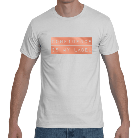White "CONFIDENCE IS MY LABEL" T-Shirt