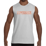 White "CONFIDENCE IS MY SUPERPOWER" Sleeveless T-Shirt