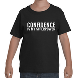 Kids - Black "CONFIDENCE IS BEAUTIFUL" T-Shirt
