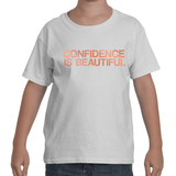 Kids - White "CONFIDENCE IS BEAUTIFUL" T-Shirt